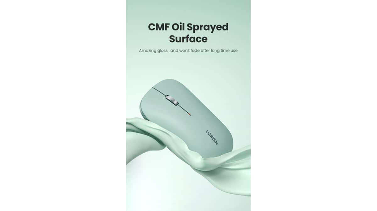 شتر ugreen-uslim-portable-wireless-mouse-gray