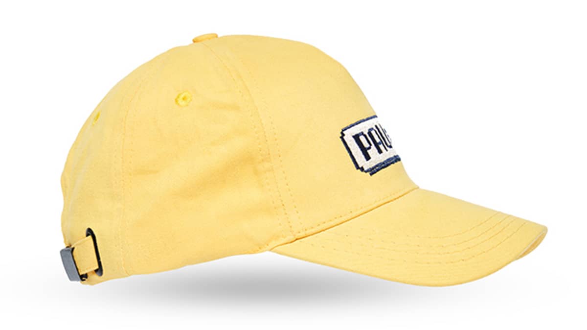buy pause-knitted-logo-pure-cotton-curved-peak-cap-yellow
