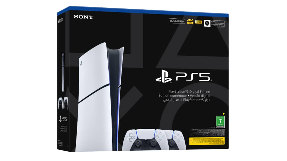 شتر sony-playstation-5-digital-edition-825gb-console-with-extra-dualsense-wireless-controller-white