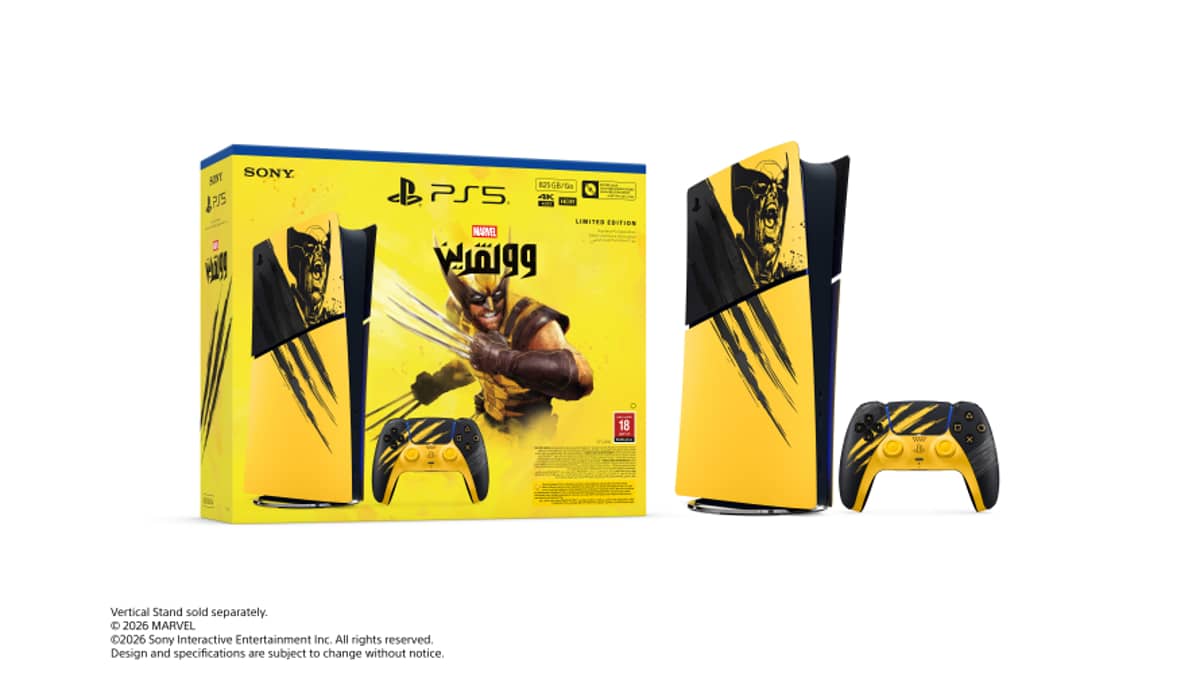 شتر ps5-digital-edition-825-gb-console-marvels-wolverine-battle-yellow-limited-edition-bundle