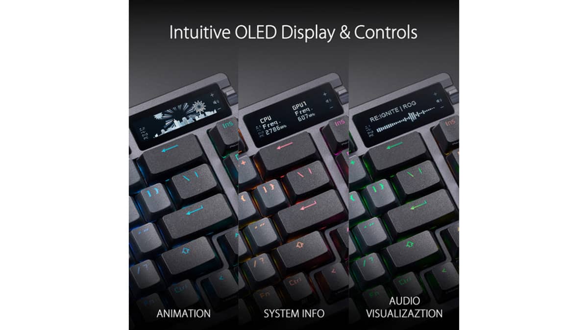 شتر asus-m701-rog-azoth-m701nxrdar-customizable-gaming-keyboard-with-36000-dpi-optical-sensor-or-1000hz-polling-rate-or-and-3000-hours-battery-life