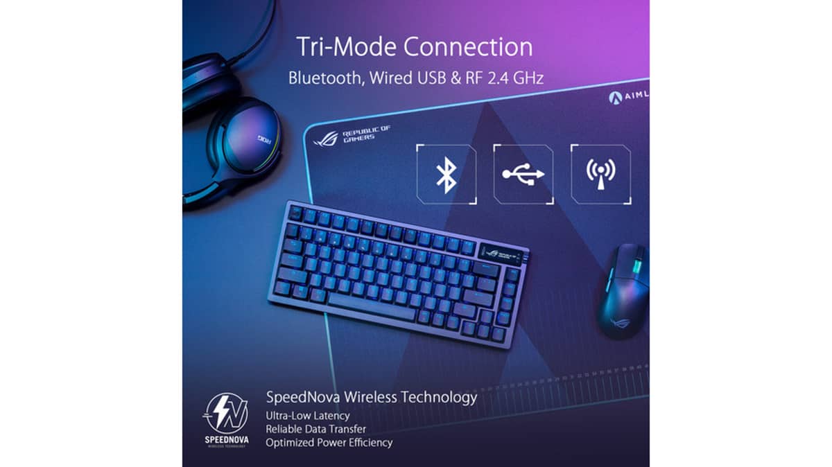 شتر asus-m701-rog-azoth-m701nxrdar-customizable-gaming-keyboard-with-36000-dpi-optical-sensor-or-1000hz-polling-rate-or-and-3000-hours-battery-life