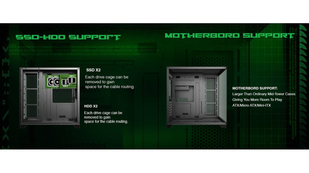 شتر sharx-profin-atx-mid-tower-gaming-pc-case-with-7x-120mm-pre-installed-argb-fans