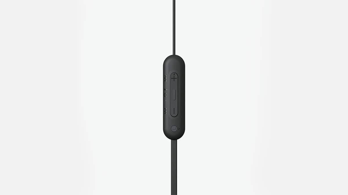 شتر sony-wi-c100-wireless-in-ear-headphones-up-to-25-hours-of-battery-life-water-resistant-built-in-mic-voice-assistant-black