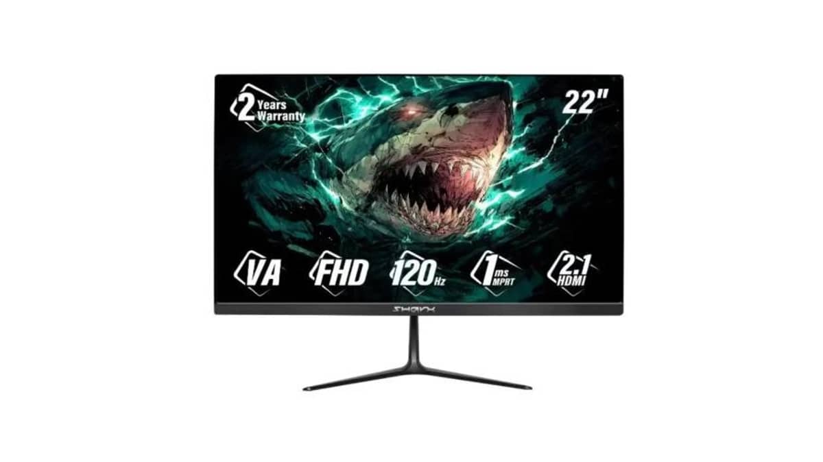 Sharx Rx شاشة ألعاب SHARX Bite مقاس 22 بوصة بدقة FHD، معدل تحديث 120Hz OD، زمن ...