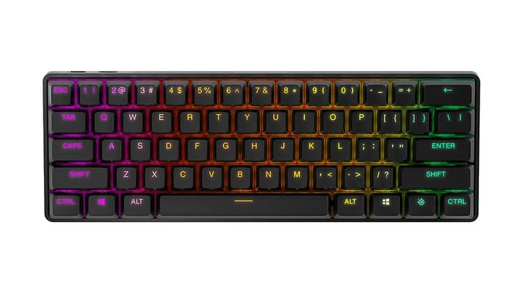  SteelSeries Apex Pro Mini HyperMagnetic Gaming Keyboard –  World's Fastest Keyboard – Adjustable Actuation – Compact 60% Form Factor –  RGB – PBT Keycaps – USB-C​ : Electronics