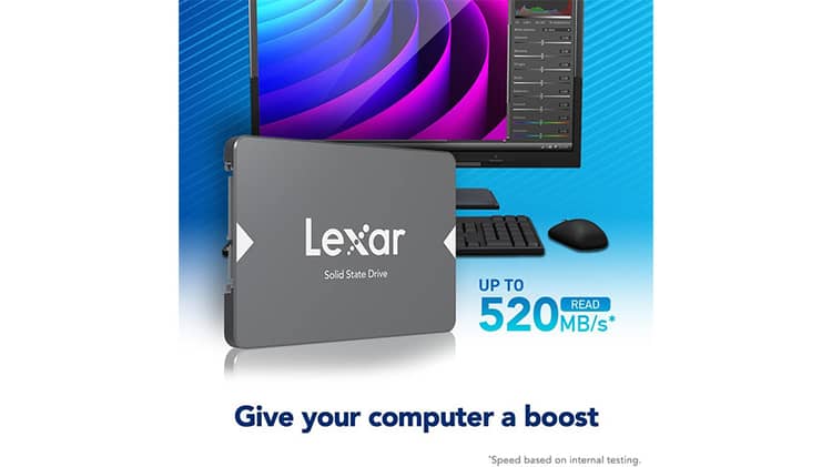 Lexar NS100 2.5” SATA III 6Gb/s Internal 256GB SSD, Solid State