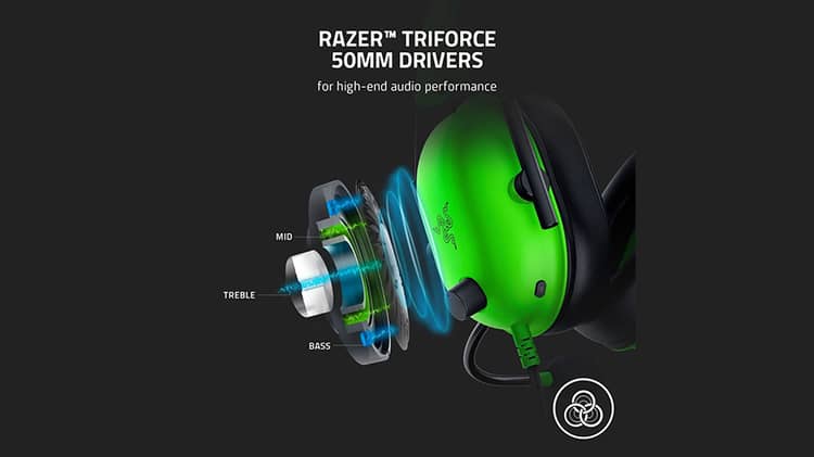 Razer Blackshark V2 X Black Over the Ear Gaming Headset For Parts See  Descript