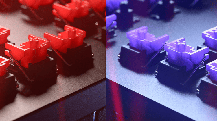 RAZER HUNTSMAN V2 Gaming Mechanical Keyboard - Optical Click Purple Switch