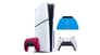 شتر playstation-5-slim-bluray-disc-console-bundle-with-extra-dualsense-wireless-controller-and-free-razer-charging-stand-cosmic-red
