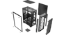 buy sharx-razorfin-argb-atx-pc-case-4-120mm-pre-installed-fans-glass-side-panel-black