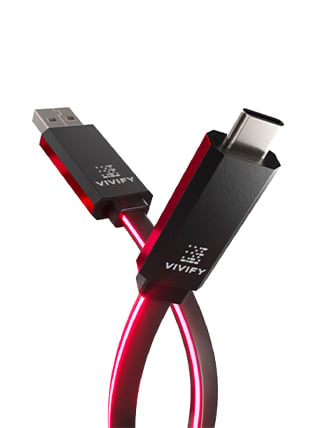 VIVIFY ACESO W10 LIGHT-UP Fast Charging USB Cable | Red