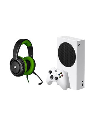 Xbox Series S Digital Edition with CORSAIR HS35 Headset- Green